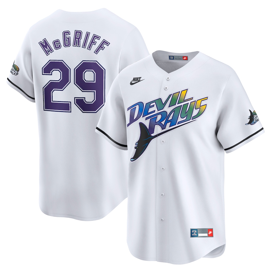 Men's Tampa Bay Rays Fred McGriff Nike White Throwback Cooperstown Limited Jersey - ujerseystore