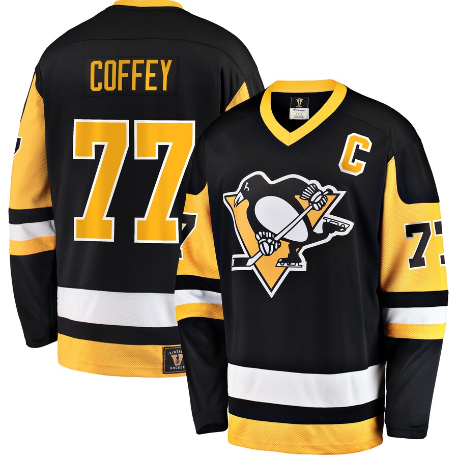 Men's Pittsburgh Penguins Paul Coffey Fanatics Branded Black Premier Breakaway Retired Player Jersey - ujerseystore
