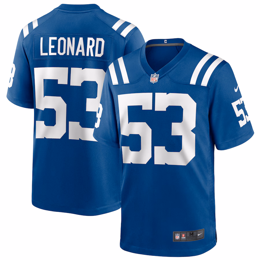 Men's Indianapolis Colts Shaquille Leonard Nike Royal Game Player Jersey - ujerseystore