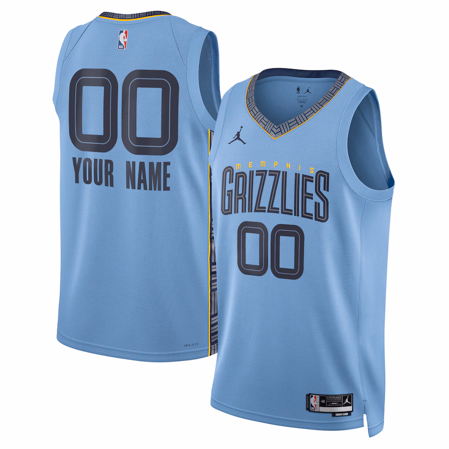 Unisex Memphis Grizzlies Jordan Brand Blue 2022/23 Swingman Custom Jersey - Statement Edition - ujerseystore