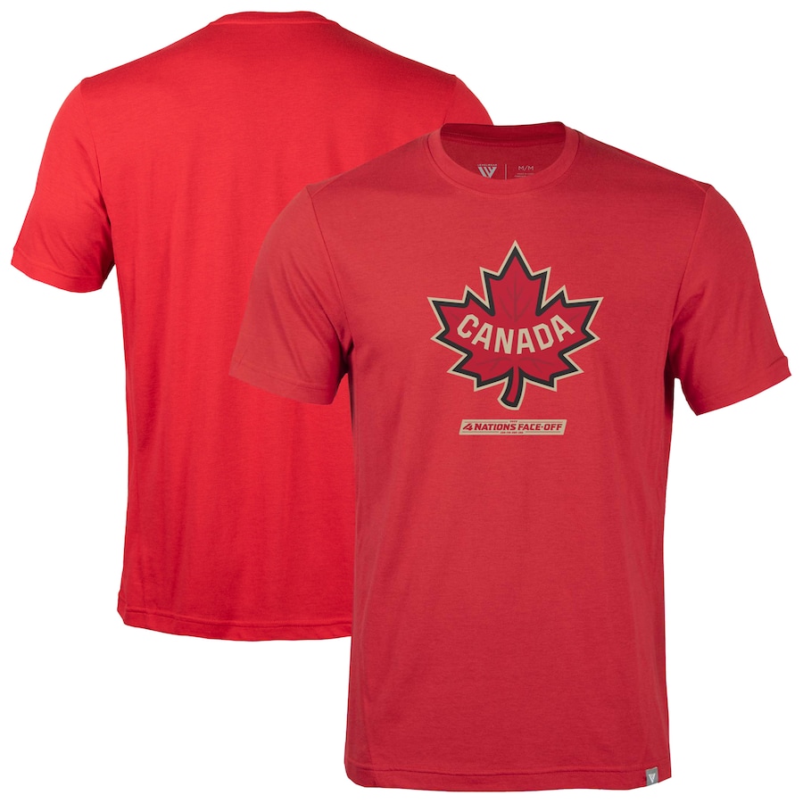Men's Canada Levelwear Red 2025 4 Nations Face-Off Thrive Tri-Blend T-Shirt - ujerseystore
