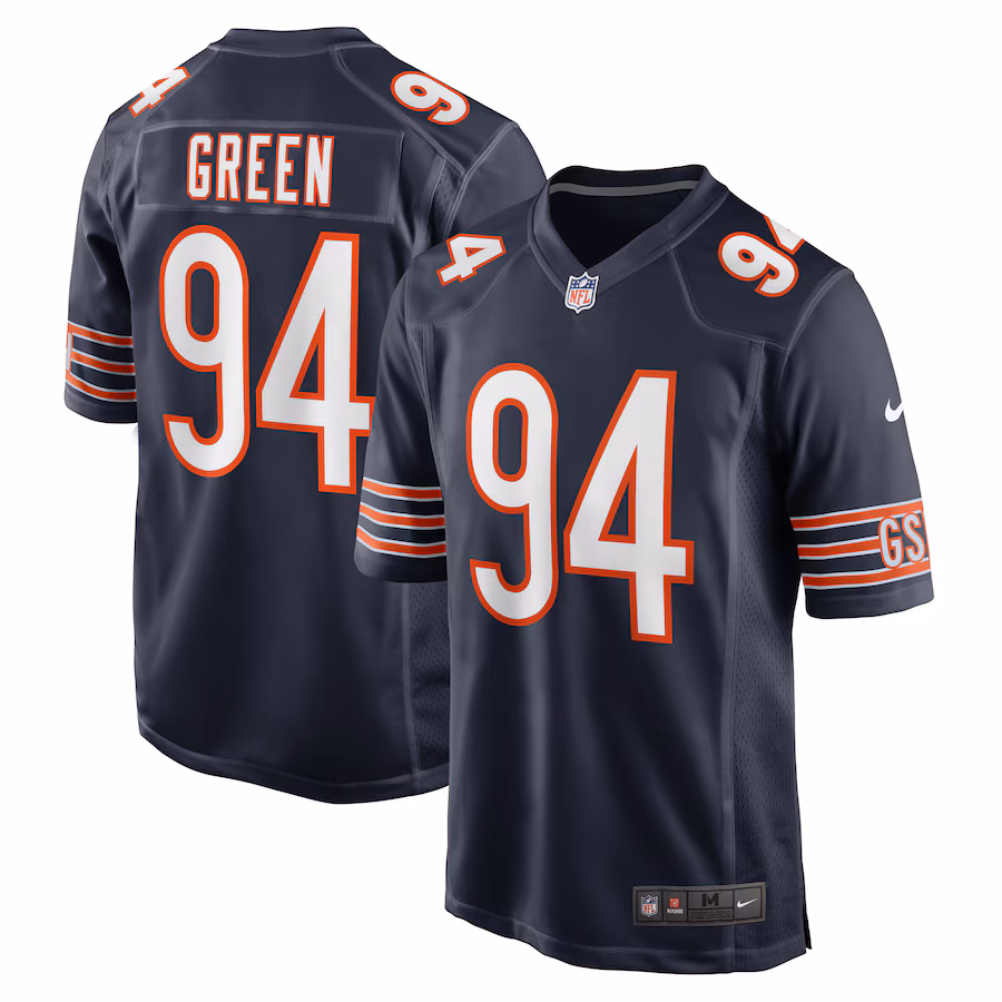 Men's Chicago Bears Rasheem Green Nike Navy Game Jersey - ujerseystore