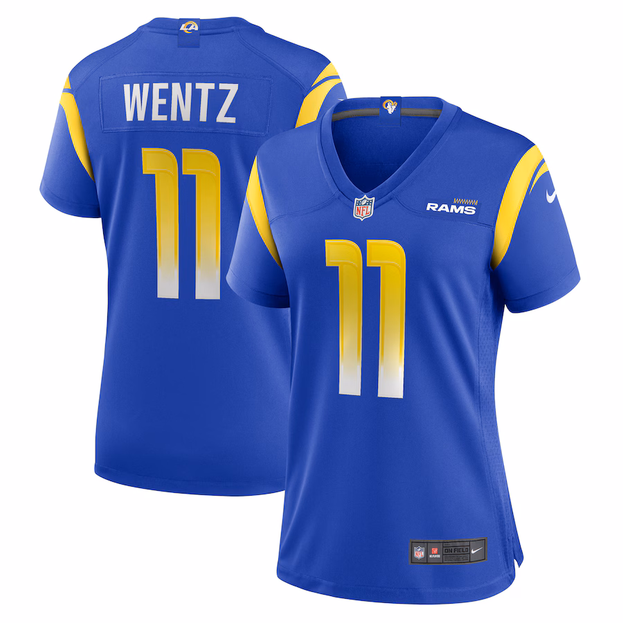 Women's Los Angeles Rams Carson Wentz Nike  Royal Team Game Jersey - ujerseystore