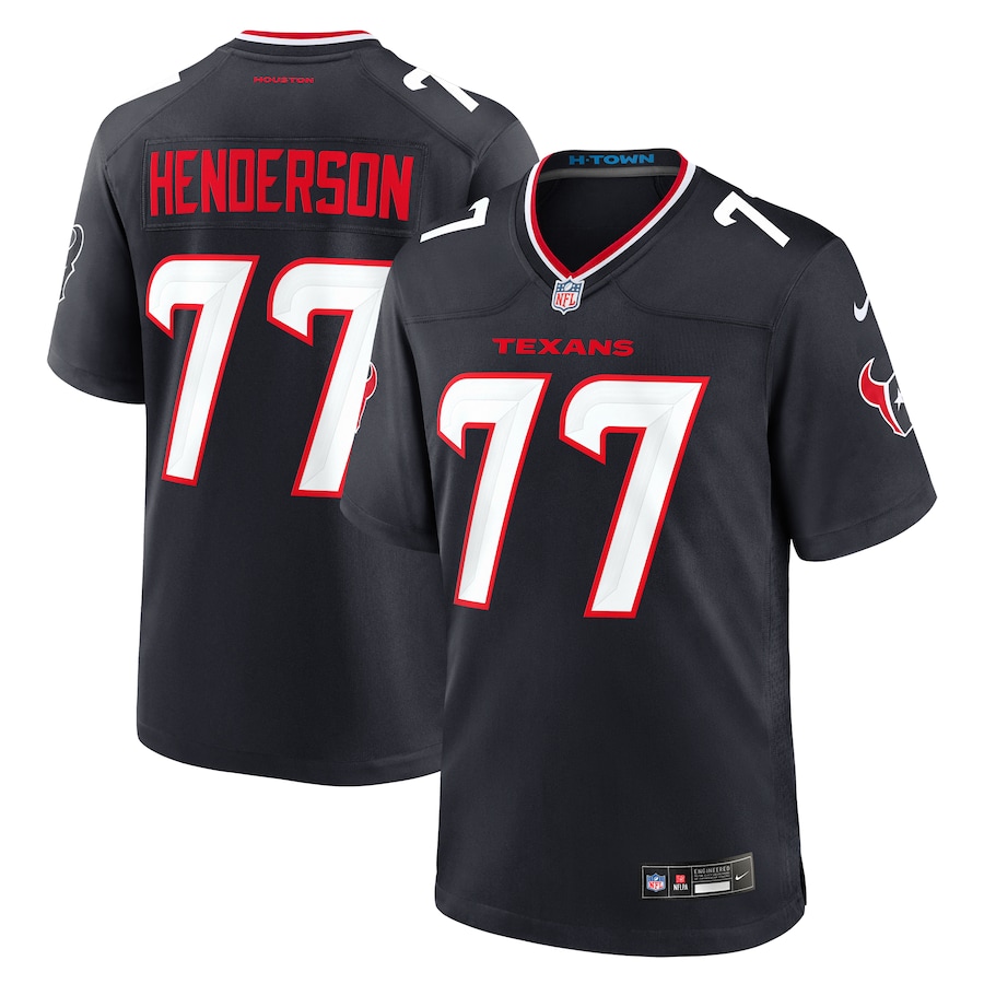 Men's Houston Texans LaDarius Henderson Nike  Navy Game Jersey - ujerseystore