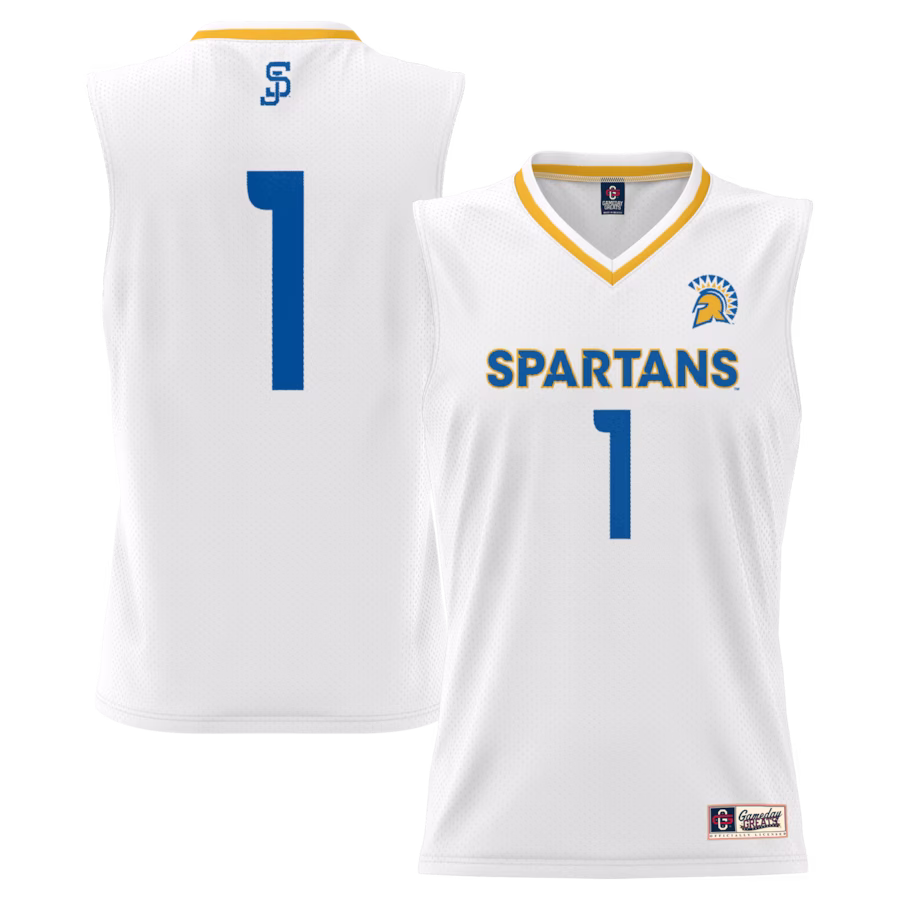 #1 San Jose State Spartans GameDay Greats Lightweight Basketball Jersey - White - ujerseystore
