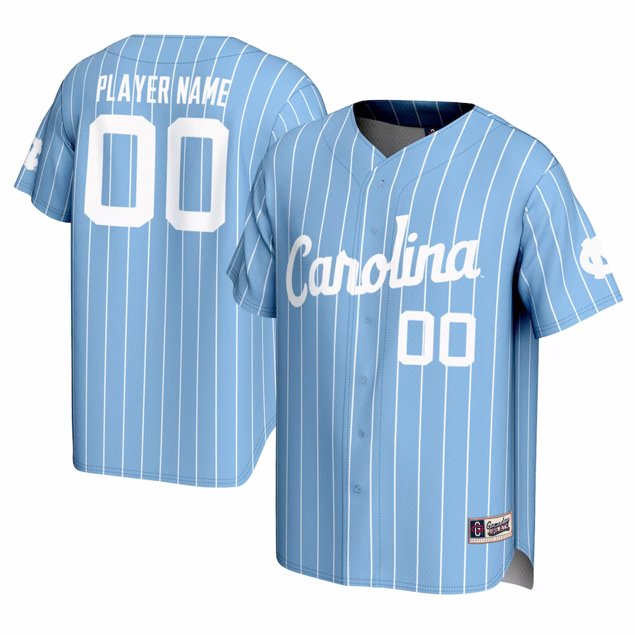 North Carolina Tar Heels GameDay Greats NIL Pick-A-Player Lightweight Baseball Jersey - Carolina Blue - ujerseystore