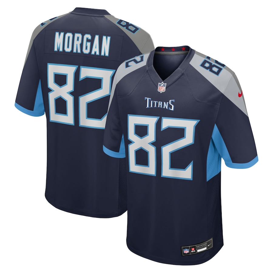 Men's Tennessee Titans Stanley Morgan Nike Navy Team Game Jersey - ujerseystore