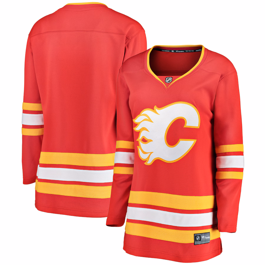 Women's Calgary Flames Fanatics Red Home Breakaway Jersey - ujerseystore