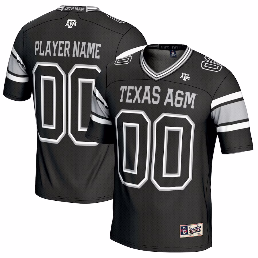Texas A&M Aggies GameDay Greats Youth NIL Pick-A-Player Football Jersey - Black - ujerseystore