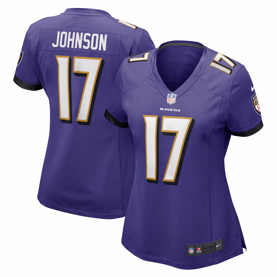 Women's Baltimore Ravens Josh Johnson Nike Purple Game Jersey - ujerseystore