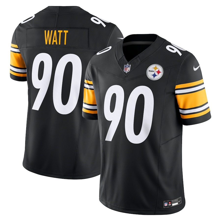 Men's Pittsburgh Steelers T.J. Watt Nike Black Vapor F.U.S.E. Limited Jersey - ujerseystore