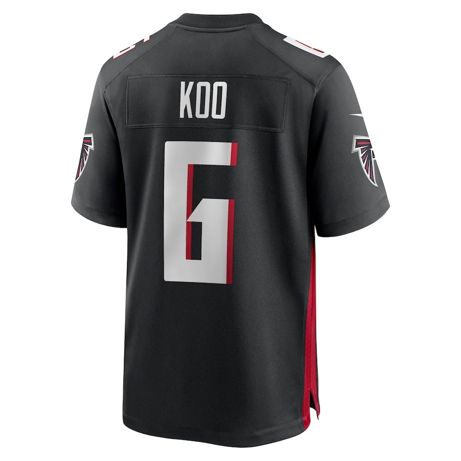 Men's Atlanta Falcons Younghoe Koo Nike Black Team Game Jersey - ujerseystore