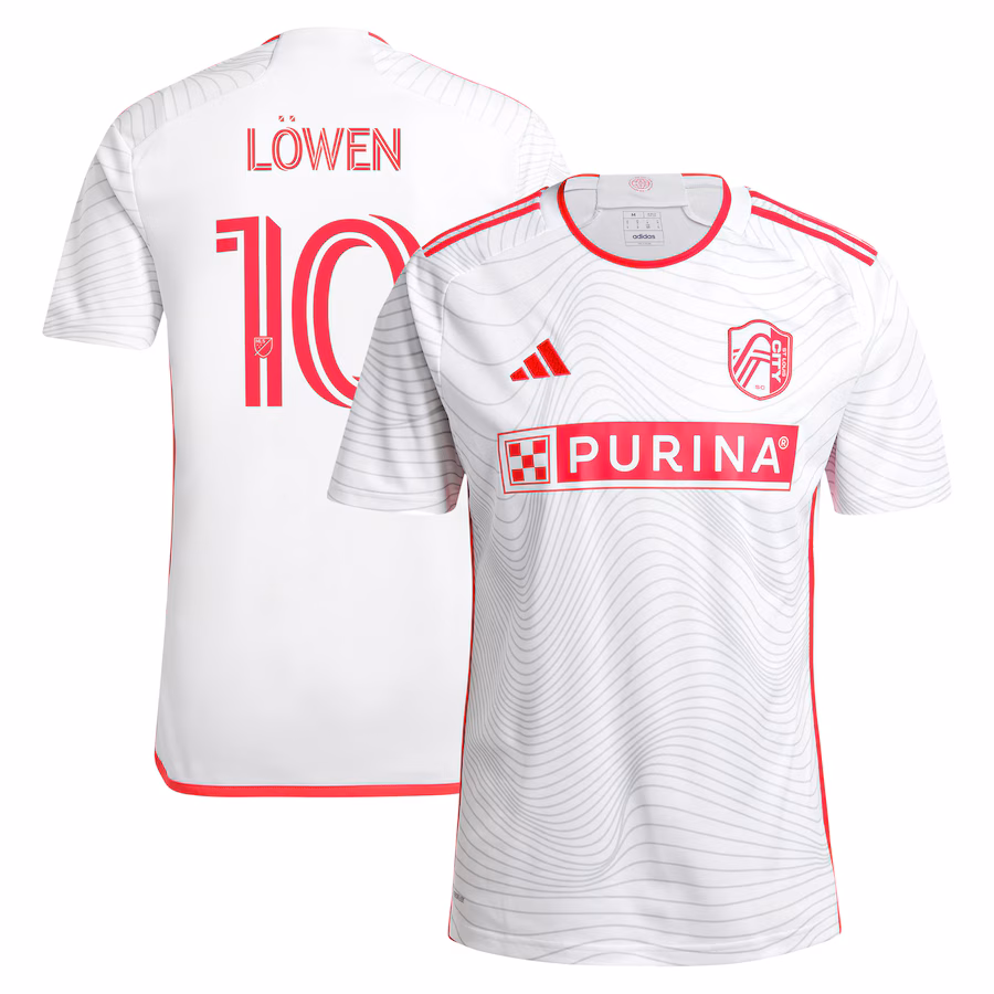 Men's St. Louis City SC Eduard Löwen adidas White 2024 The Confluence Kit Replica Player Jersey - ujerseystore