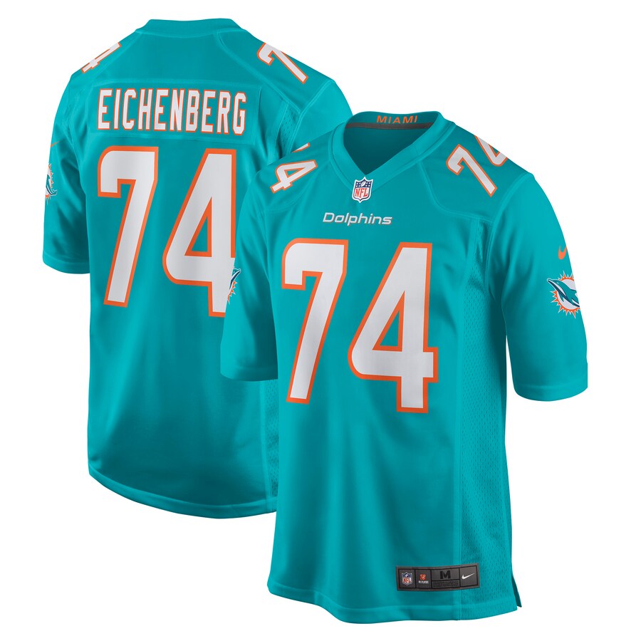 Men's Miami Dolphins Liam Eichenberg Nike Aqua Game Jersey - ujerseystore
