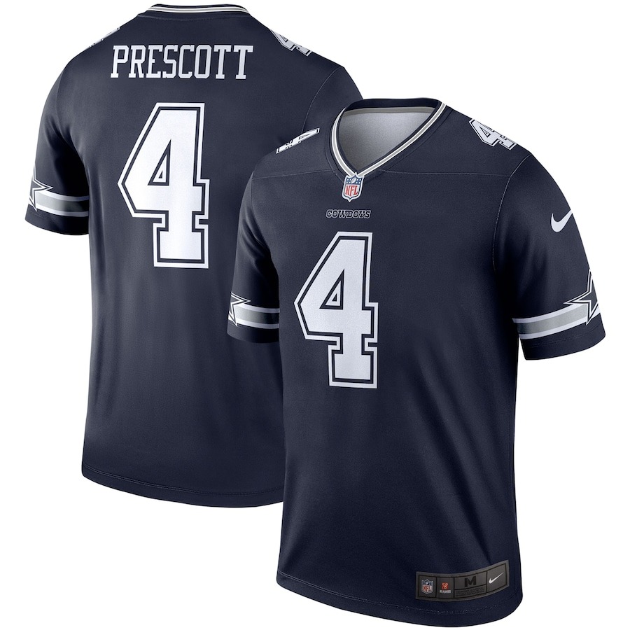 Men's Dallas Cowboys Dak Prescott Nike Navy Legend Player Jersey - ujerseystore