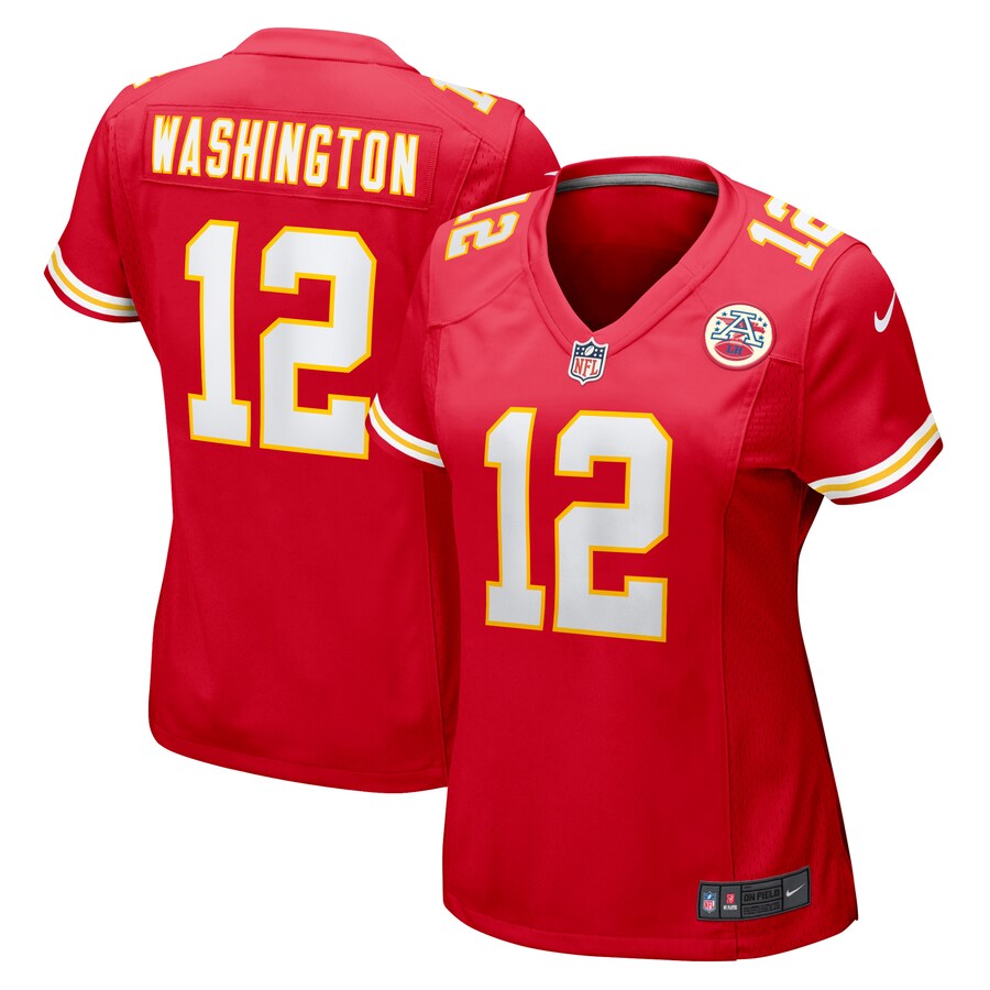 Women's Kansas City Chiefs Montrell Washington Nike  Red Team Game Jersey - ujerseystore