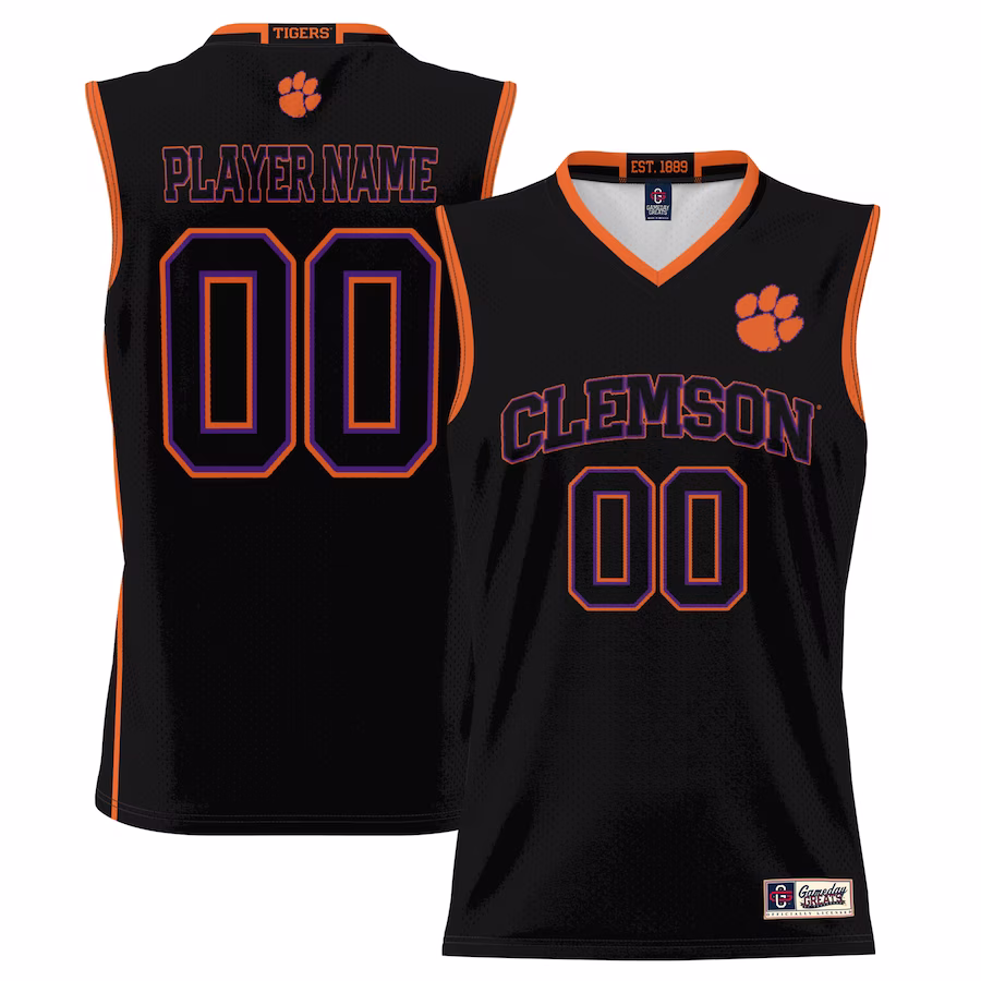 Clemson Tigers GameDay Greats Youth NIL Pick-A-Player Lightweight Basketball Jersey - Black - ujerseystore