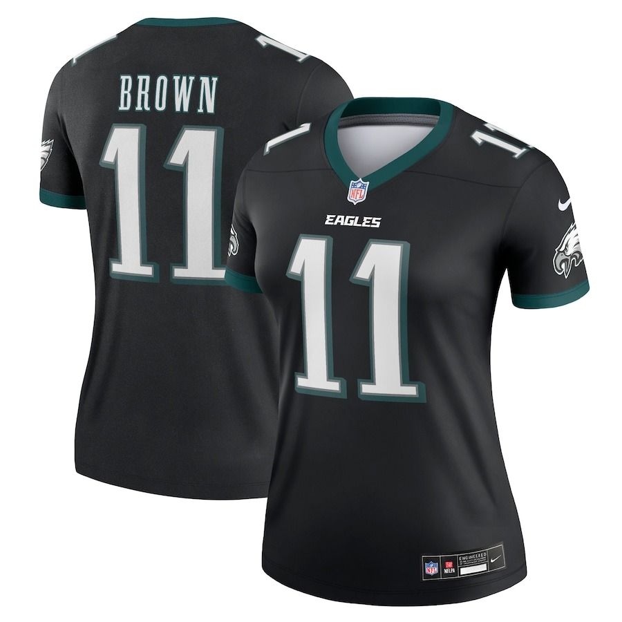 Women's Philadelphia Eagles A.J. Brown Nike Black Legend Jersey - ujerseystore