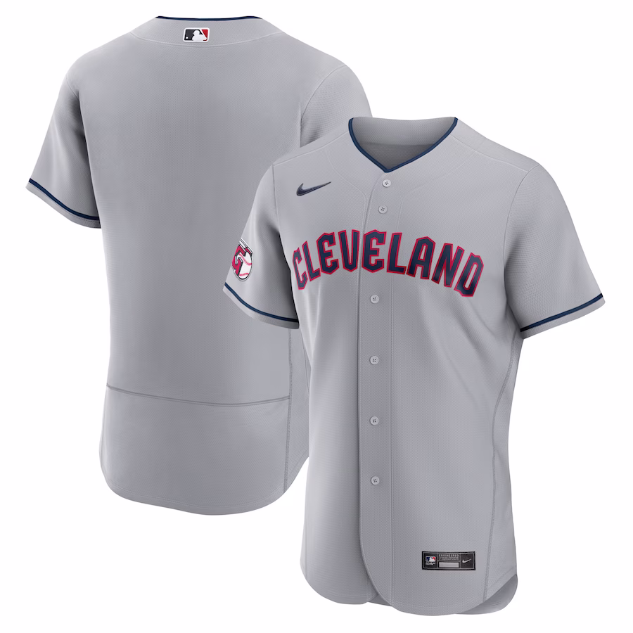 Men's Cleveland Guardians Nike Gray Road Authentic Team Jersey - ujerseystore