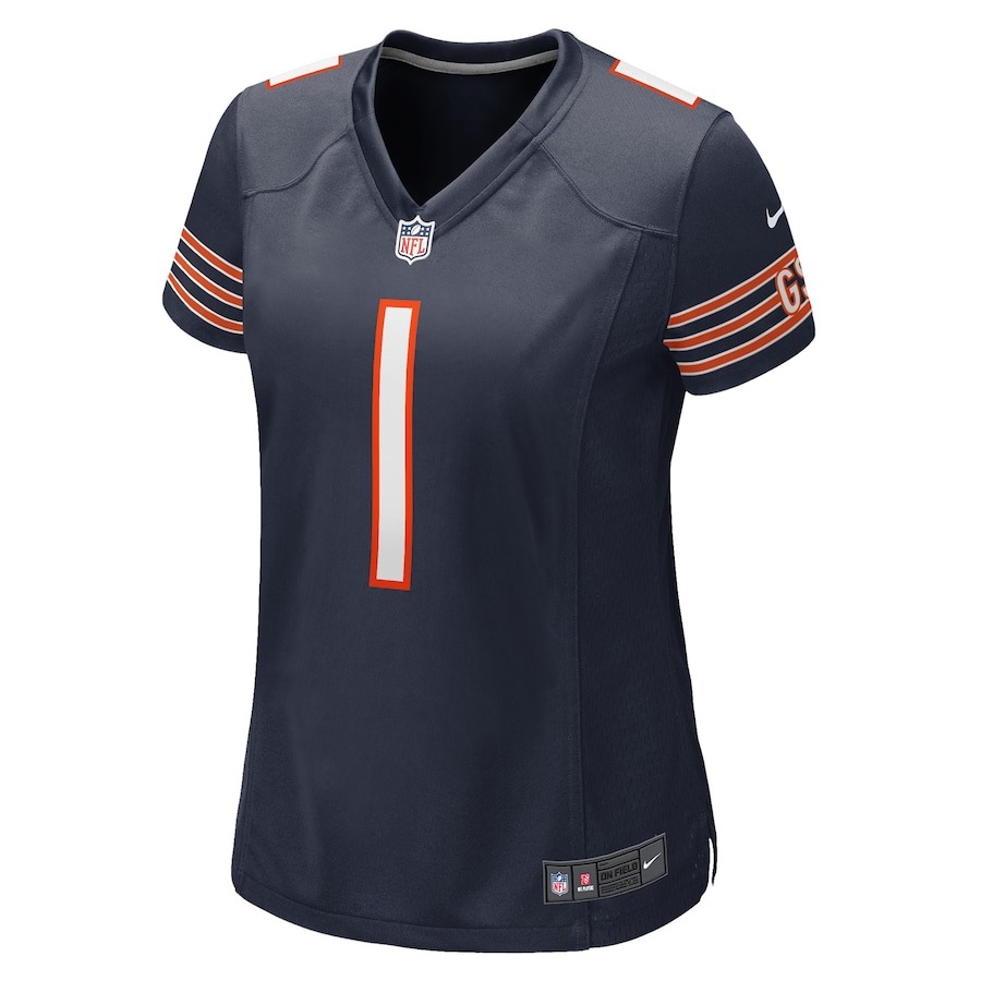 Women's Chicago Bears Justin Fields Nike Navy Player Jersey - ujerseystore