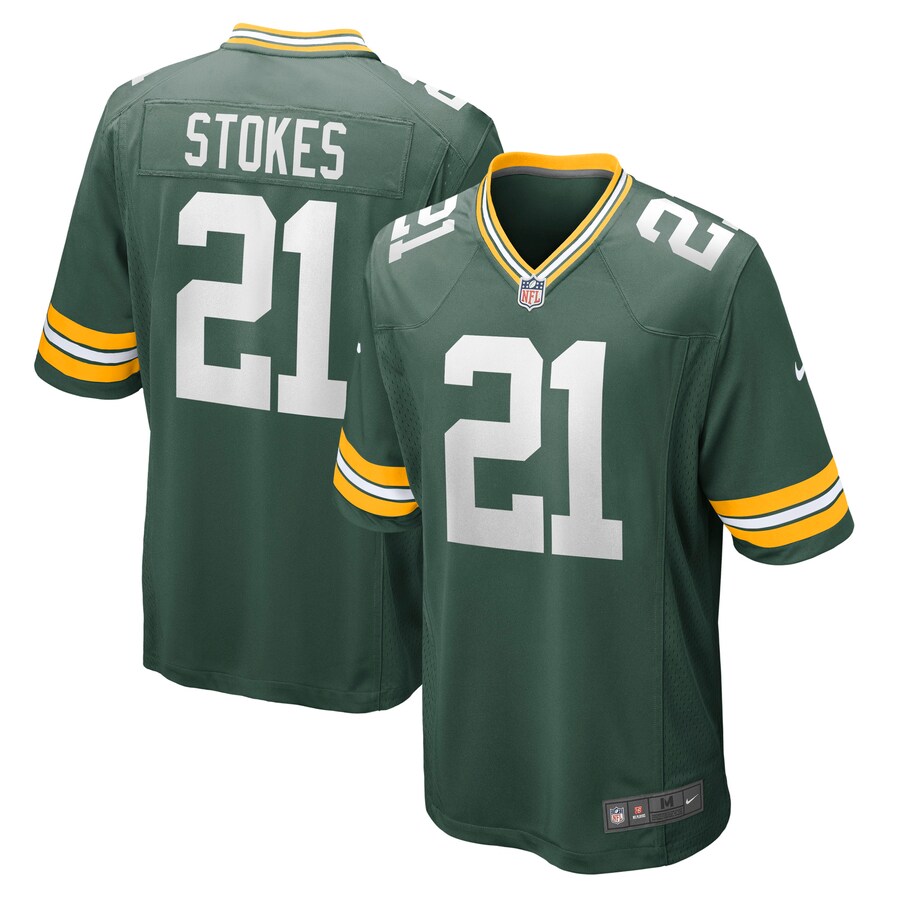 Men's Green Bay Packers Eric Stokes Nike Green Player Game Jersey - ujerseystore