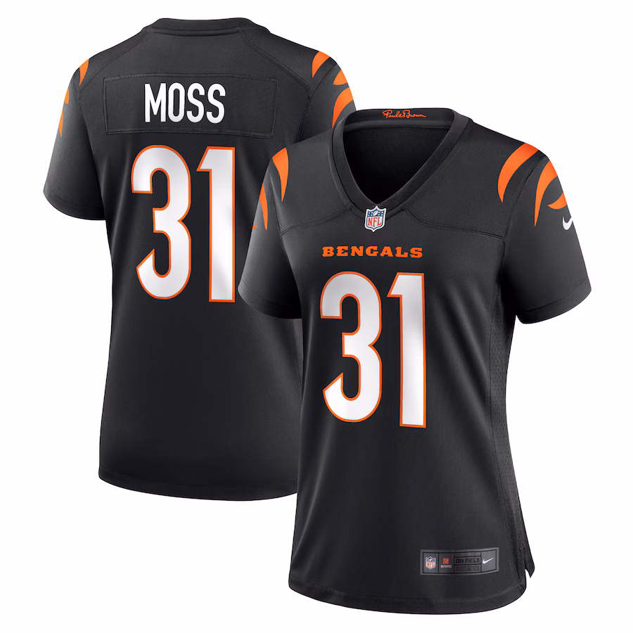 Women's Cincinnati Bengals Zack Moss Nike Black Game Jersey - ujerseystore