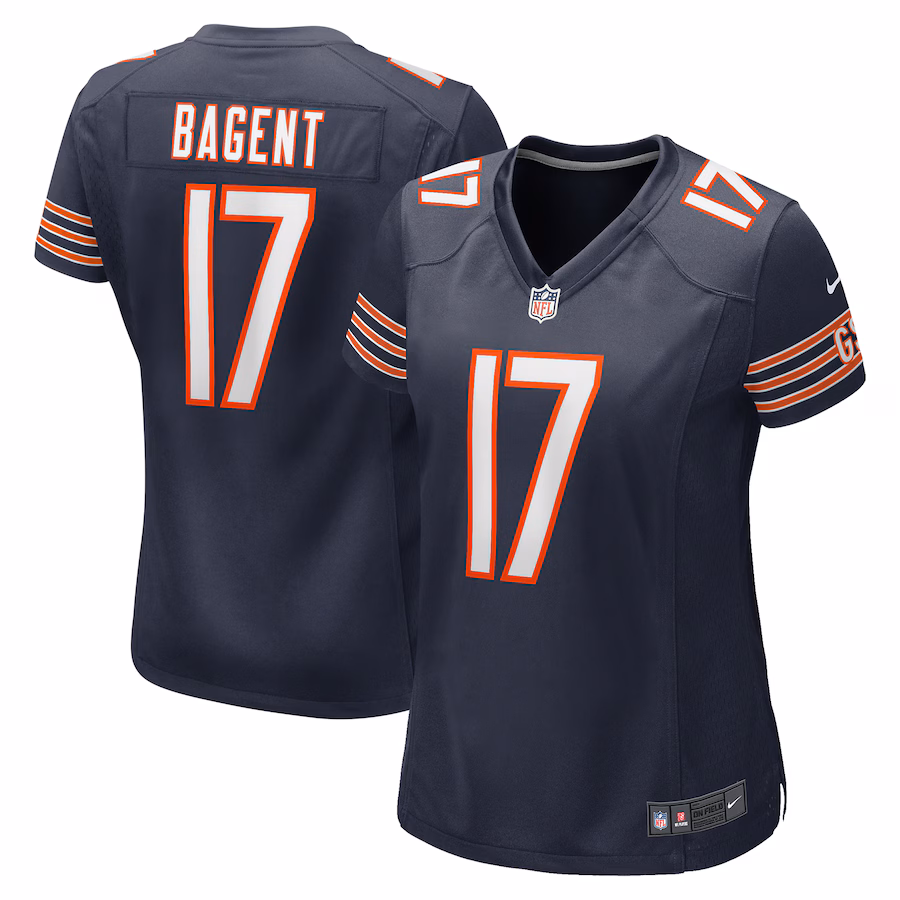 Women's Chicago Bears Tyson Bagent Nike  Navy  Game Jersey - ujerseystore