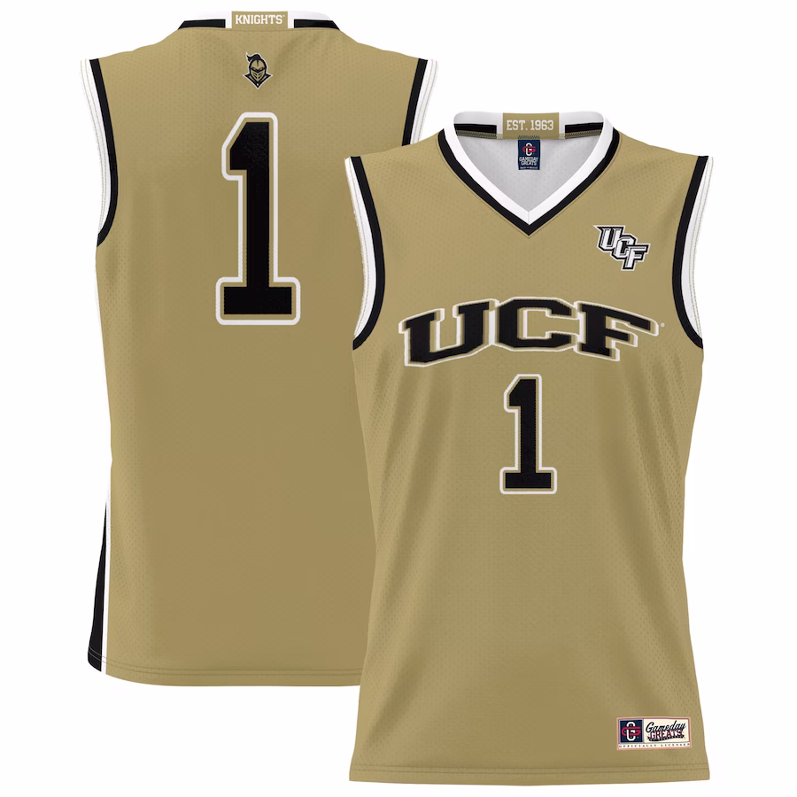 #1 UCF Knights GameDay Greats Unisex Lightweight Basketball Jersey - Gold - ujerseystore