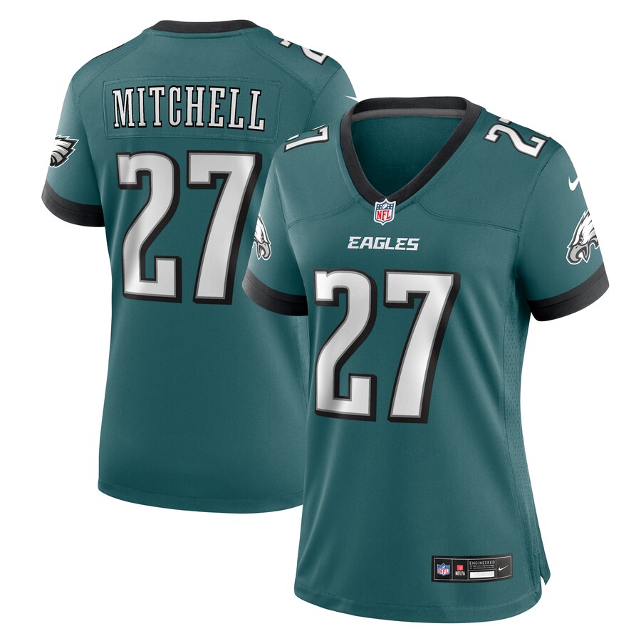 Women's Philadelphia Eagles Quinyon Mitchell Nike Midnight Green Team Game Jersey - ujerseystore