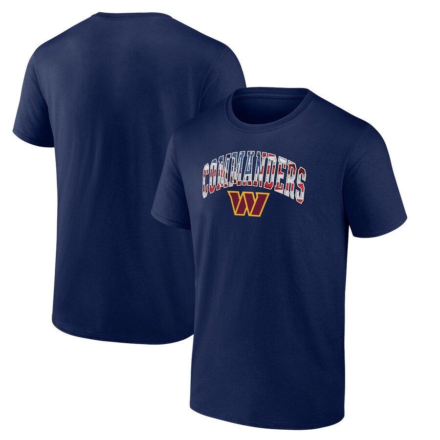 Men's Washington Commanders Navy Banner Wave T-Shirt - ujerseystore