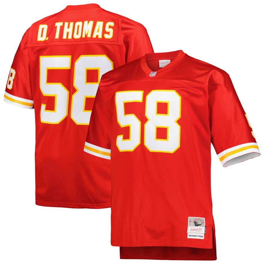 Men's Kansas City Chiefs Derrick Thomas Mitchell & Ness Red Big & Tall 1994 Retired Player Replica Jersey - ujerseystore