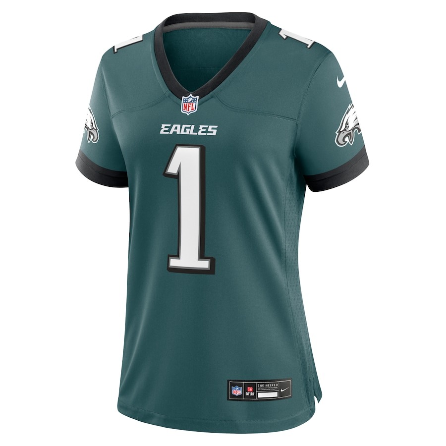 Women's Philadelphia Eagles Jalen Hurts Nike Midnight Green Team Game Jersey - ujerseystore