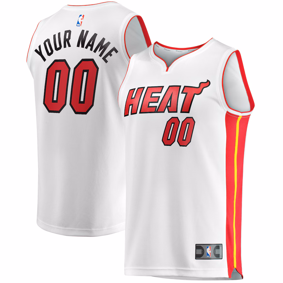 Youth Miami Heat Fanatics White Fast Break Custom Replica Jersey - Association Edition - ujerseystore