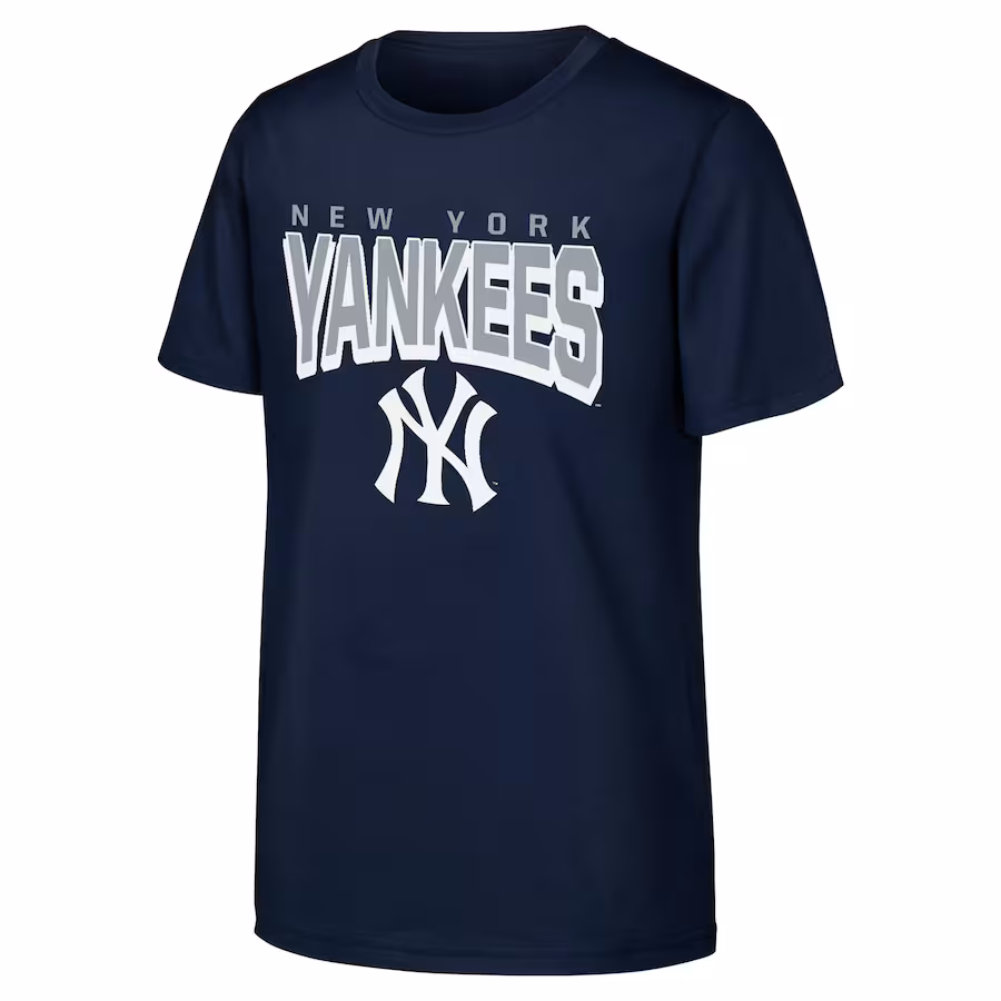 Youth New York Yankees Navy On The Block T-Shirt - ujerseystore
