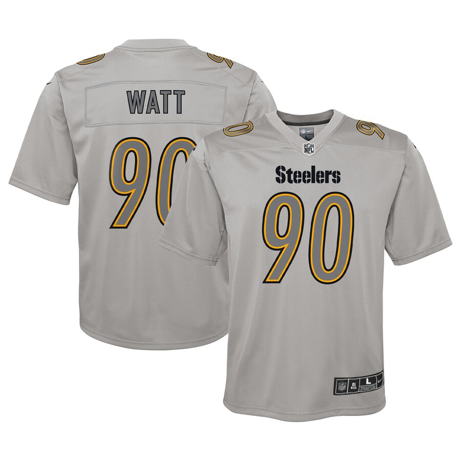 Youth Pittsburgh Steelers T.J. Watt Nike Gray Atmosphere Game Jersey - ujerseystore