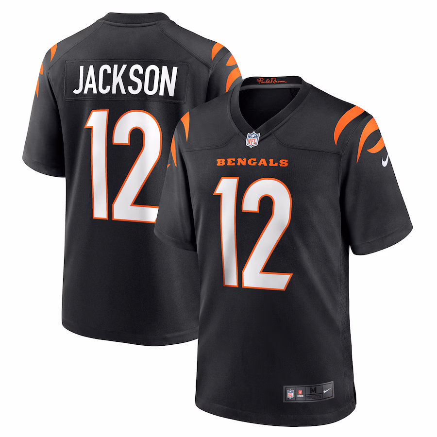 Men's Cincinnati Bengals Shedrick Jackson Nike  Black Team Game Jersey - ujerseystore