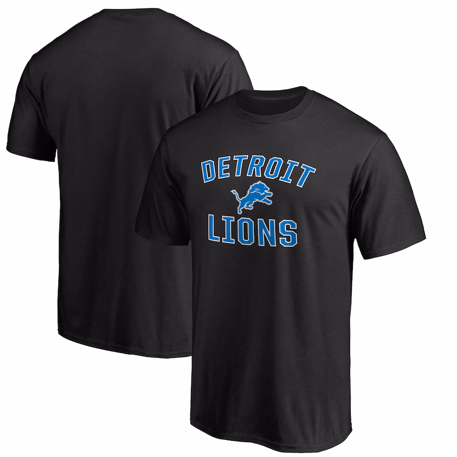 Men's Detroit Lions Black Victory Arch II T-Shirt - ujerseystore