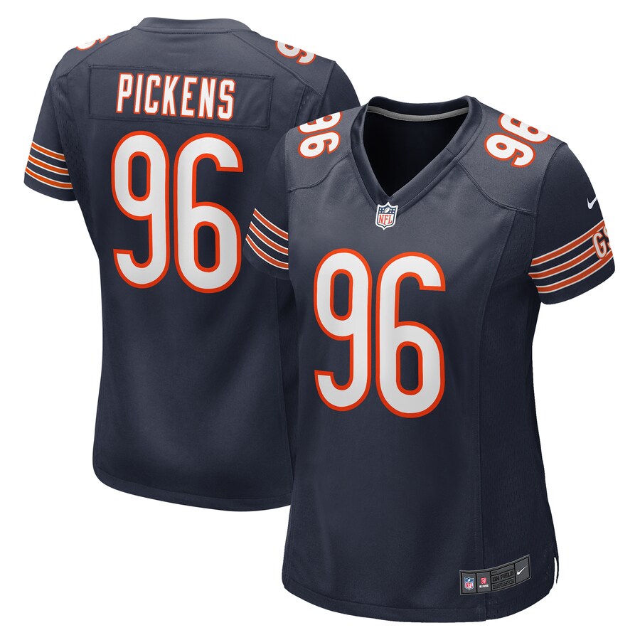 Women's Chicago Bears Zacch Pickens Nike Navy Team Game Jersey - ujerseystore