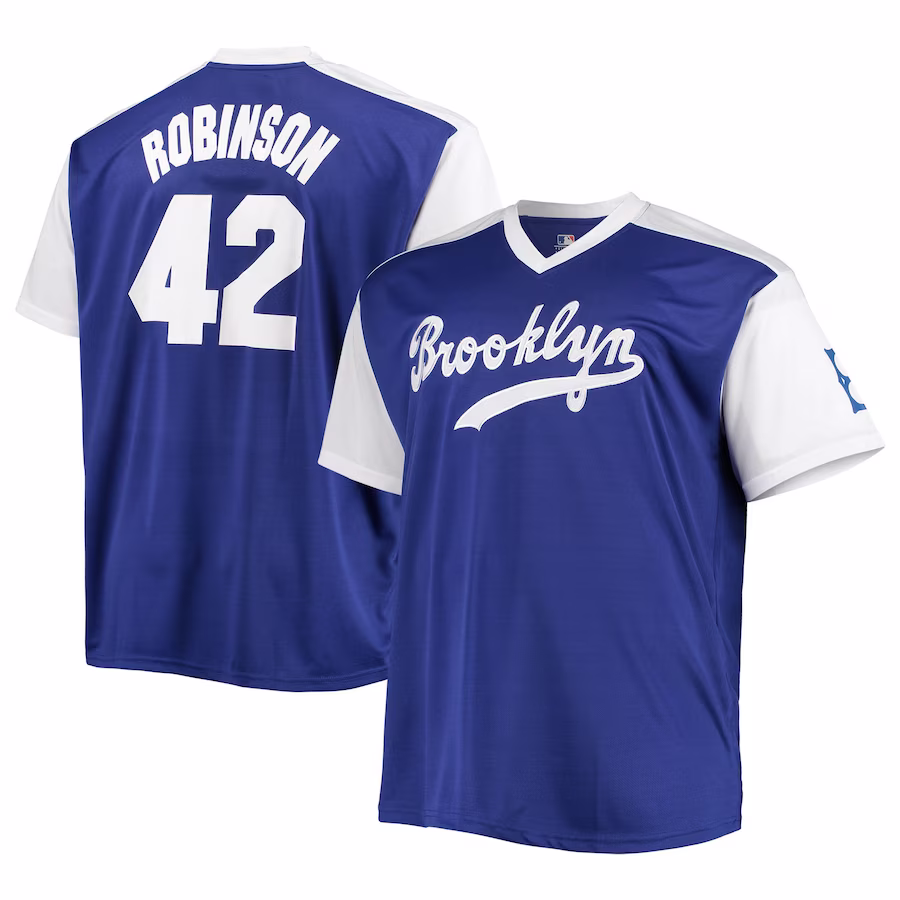 Men's Brooklyn Dodgers Jackie Robinson Royal/White Cooperstown Collection Replica Player Jersey - ujerseystore