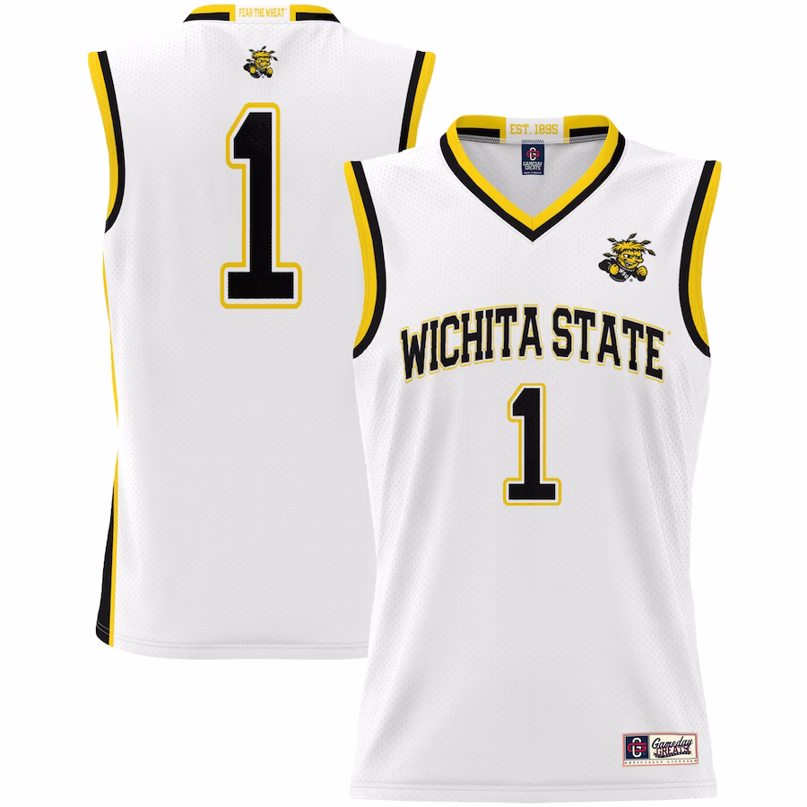 Wichita State Shockers GameDay Greats Unisex  #1 Basketball Jersey -  White - ujerseystore