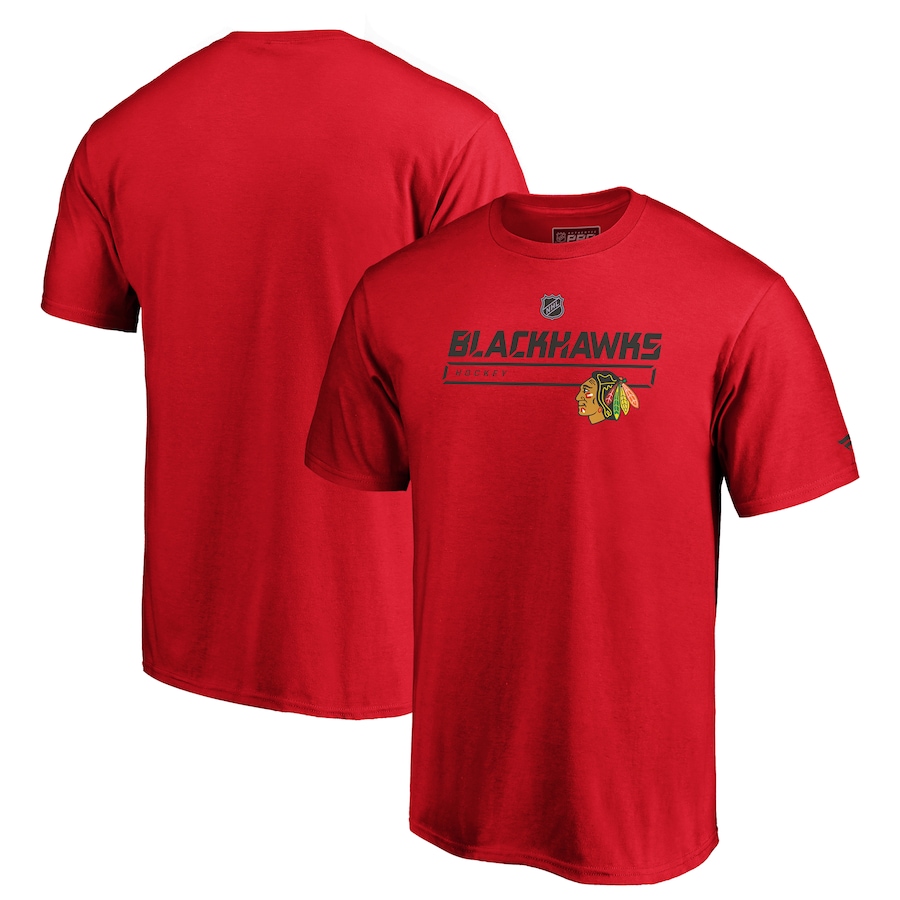 Men's Chicago Blackhawks Fanatics Red Authentic Pro Prime T-Shirt - ujerseystore