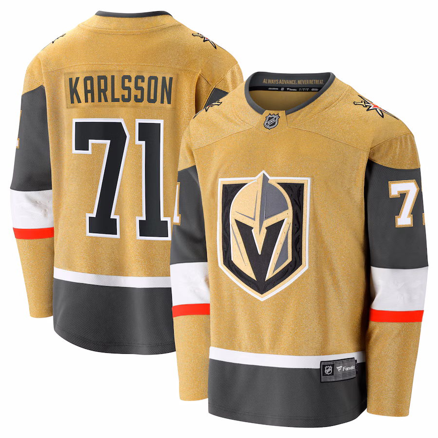 Men's Vegas Golden Knights William Karlsson Fanatics Gold Home Breakaway Jersey - ujerseystore