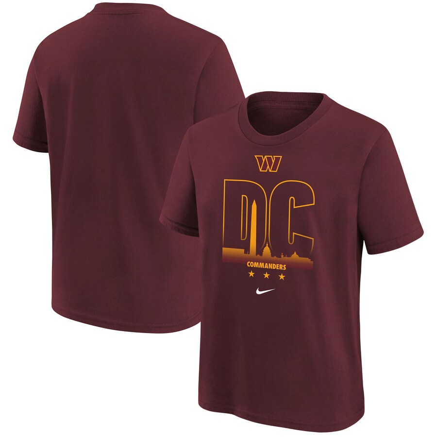 Youth Washington Commanders Nike Burgundy Team City T-Shirt - ujerseystore
