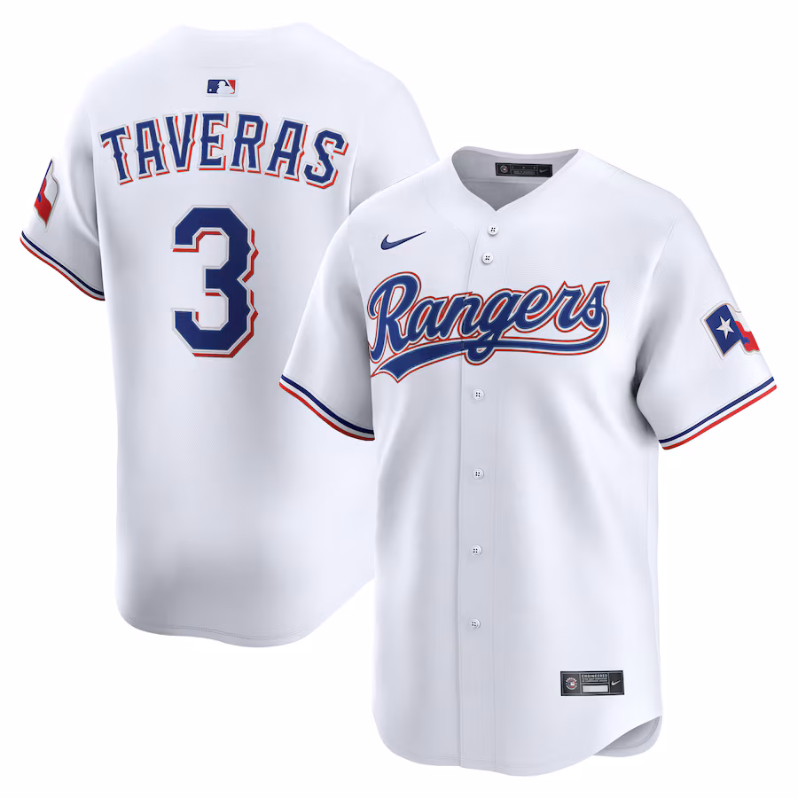 Men's Texas Rangers Leody Taveras Nike White Alternate Limited Player Jersey - ujerseystore