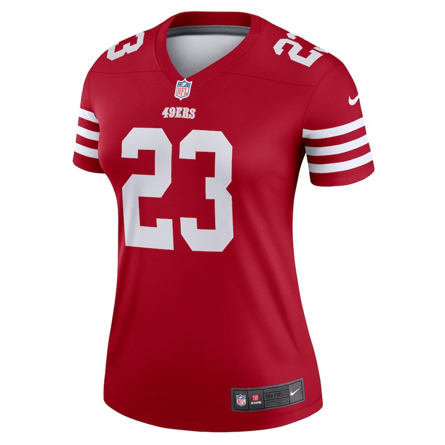 Women's San Francisco 49ers Christian McCaffrey Nike Scarlet Legend Jersey - ujerseystore