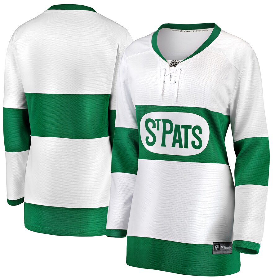 Women's Toronto St. Pats Fanatics Branded White Premier Breakaway Jersey - ujerseystore