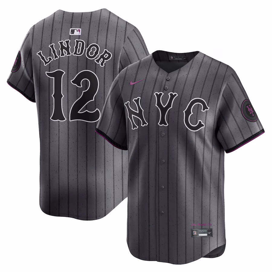 Men's New York Mets Francisco Lindor Nike Gray City Connect Limited Player Jersey - ujerseystore