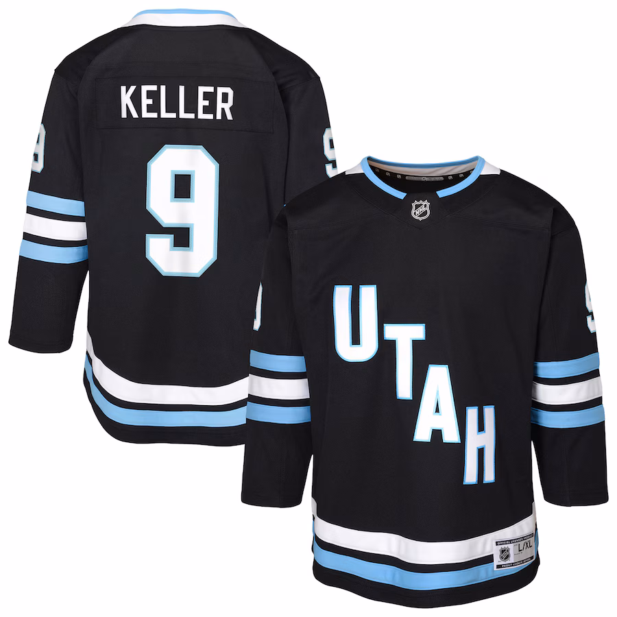 Youth Utah Hockey Club Clayton Keller Black Home Premier Player Jersey - ujerseystore