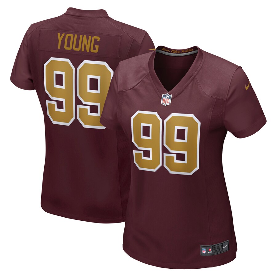 Women's Washington Football Team Chase Young Nike Burgundy Alternate Game Jersey - ujerseystore
