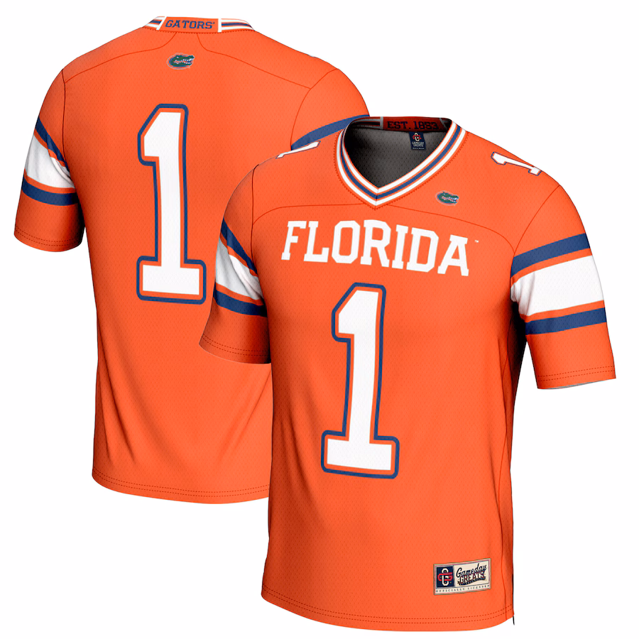 Men's GameDay Greats #1 Orange Florida Gators Football Jersey - ujerseystore